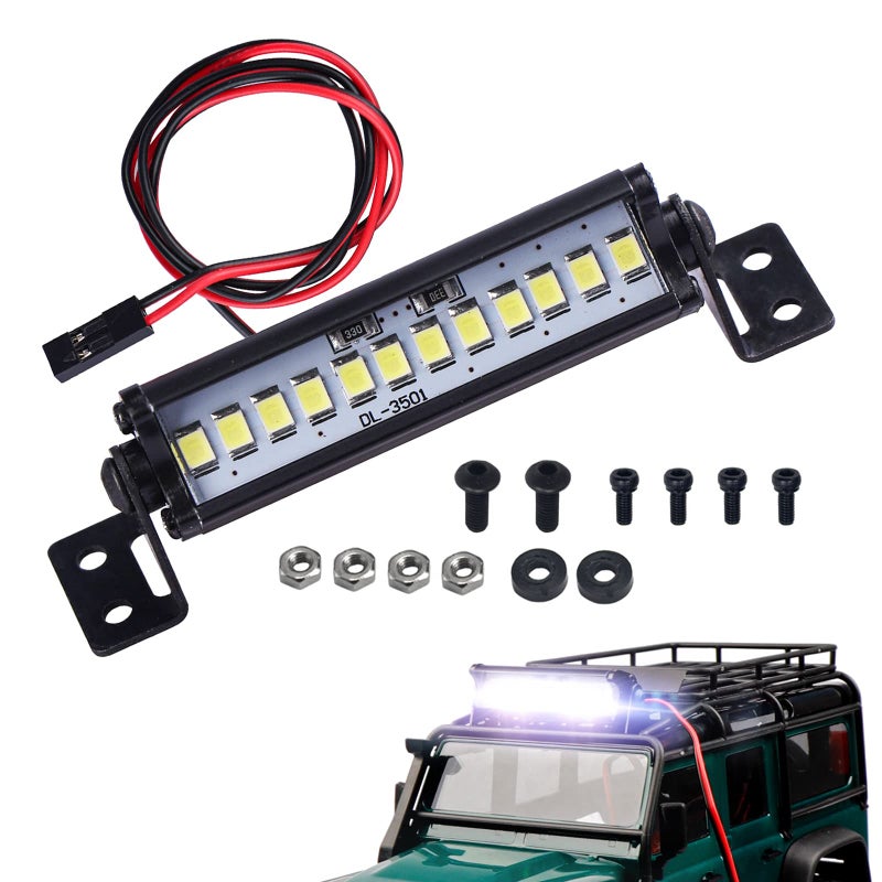 XIND ELE. RC Light Bar 53mm LED Light Kit for Traxxas Axial Arrma Redcat 1/10 1/8 1/24 RC Car Truck Accessories - Image 1